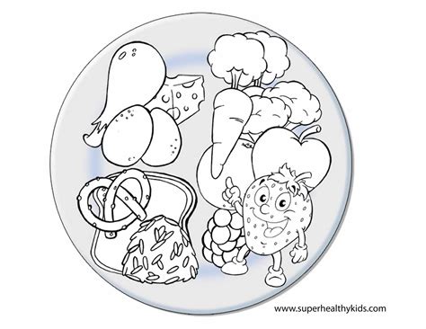 coloring pages   food groups