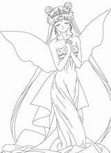 Princess Coloring Serenity Pages Lineart Moon Sailor Deviantart Crystal Adult Kids Serena Color Print Save Choose Board Anime sketch template