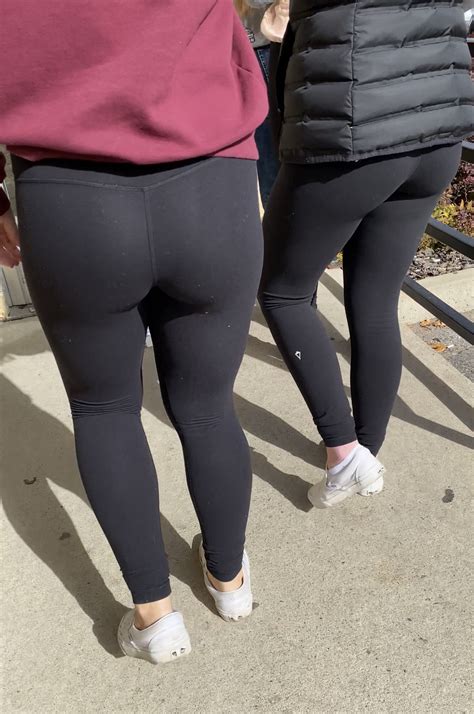 teens walking into restaurant spandex leggings and yoga