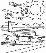 Coloring Pages Airplane Airport Air Transportation Adults Preschool Print Getdrawings Color Printable Getcolorings Amp Colorings sketch template