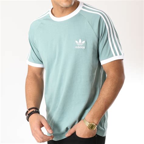adidas originals tee shirt  stripes dv bleu turquoise laboutiqueofficiellecom