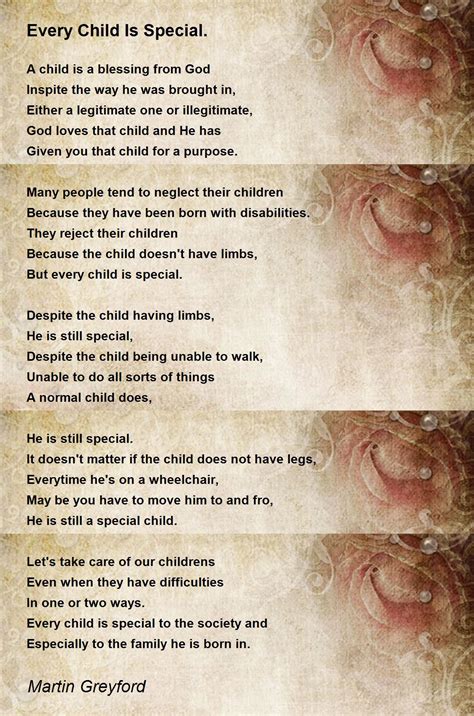 child  special  child  special poem  martin greyford
