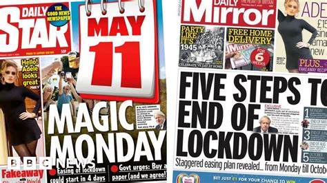 newspaper headlines magic monday  lockdown easing   bbc news