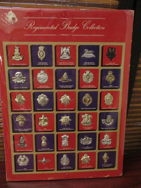 regimental badge collection display    etsy