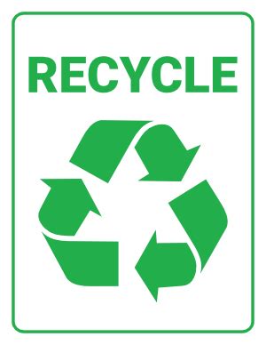 printable recycle sign templates