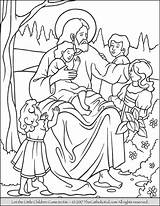 Jesus Coloring Children Pages Little Bible Come Kids Let Loves Stories Prison Joseph Printable Catholic Sheets Christ Sold Print Slavery sketch template