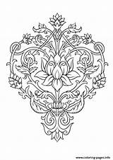 Coloring Mandalas Fleur Loto Difficile Adulte Tatouage Ornate Arabesques Tatuajes Zen Hugolescargot Flowers Significados Pergamano Verob Visiter Tatuaje Servez Guardado sketch template