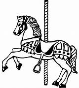 Horse Carousel Coloring Pages sketch template