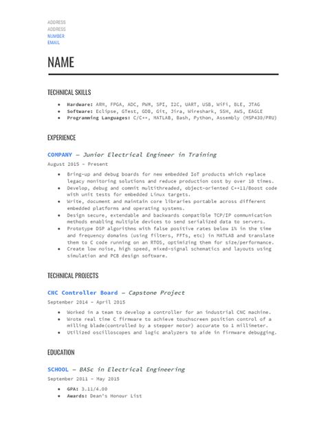 job resume template