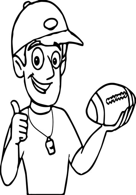 football coach coloring page