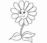 Flower Happy Coloring Coloringcrew Pages sketch template
