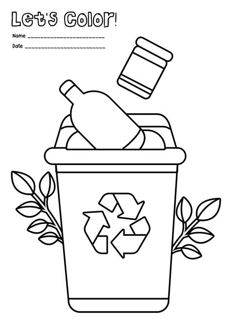 recycling coloring pages brightmark