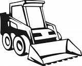 Skid Bobcat Steer Clipart Loader Construction Equipment Vector Drawing Tractor Logo Silhouette Machine Front Track Clip Cliparts Jcb Getdrawings Pages sketch template