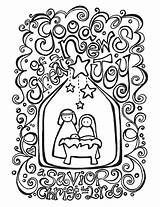 Coloring Pages Printable Nativity Christmas Christian Color Activity Manger Kids Noel Joy Colouring Lds Adults Sheets Placemat Simple Joyeux Printables sketch template