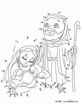 Unir Sagrada Nativity Hellokids Sainte Famille Punkte Verbinden Ligar Bible Nacimiento Heilige Sunday Gratuitos Pontos Worksheet Cuento Unidas Familias Biblia sketch template