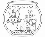 Coloring Goldfish Fische Ausmalbild sketch template