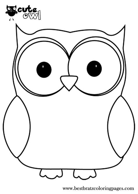owl coloring pages print  printable cute owl coloring pages