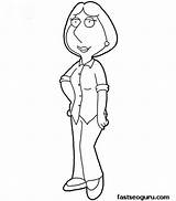 Coloring Lois Characters Griffin Fastseoguru sketch template