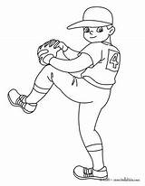 Pitcher Beisbol Hellokids Dibujo Lanzador Abridor Pelota Colorir Kind Desenhos Drucken Farben Qdb sketch template