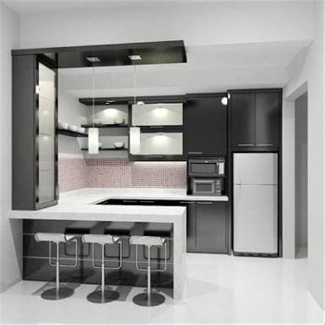 foto kitchen set mini bar desain desain interior modern dekorasi