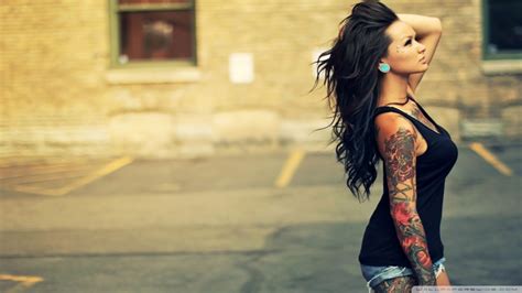 Beautiful Tattoo Girl Ultra Hd Desktop Background Wallpaper For 4k Uhd