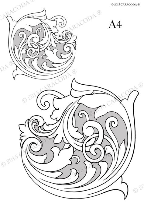 leathercraft tooling pattern scroll   leather working patterns