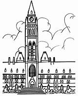 Canada Coloring Pages Building Parliament Colouring Buildings Ottawa Printable Sheets Honkingdonkey Houses Birthday Colour Choose Board Print Comments Entrance Dominion sketch template