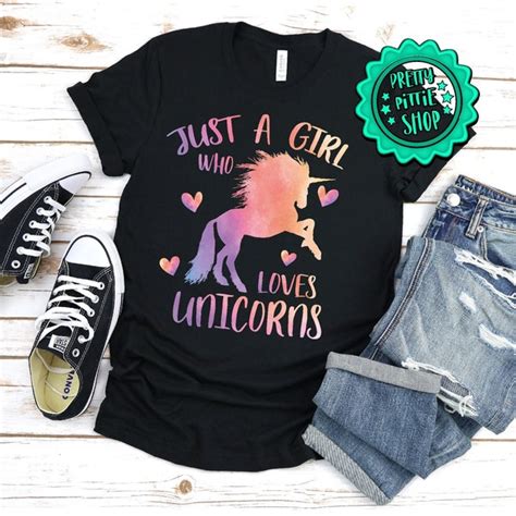 Girls Unicorn Shirt Etsy
