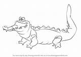 Alligator Tick Tock Drawingtutorials101 Getdrawings sketch template