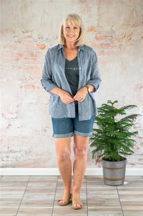 5 Ways To Wear Denim Shorts Over 50 Dressed For My Day