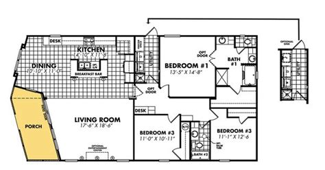 mobile home blueprints  bedrooms single wide  bedroom double wide mobile home floor plans