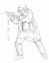Gun sketch template
