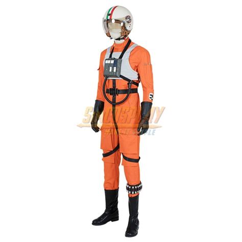 star wars squadrons cosplay costumes orange pilot uniform