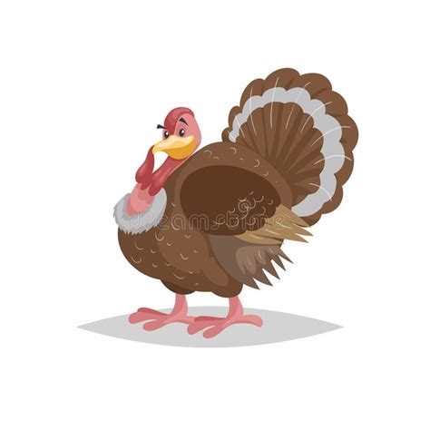 farm turkey isolated vector illustration stock vector illustration