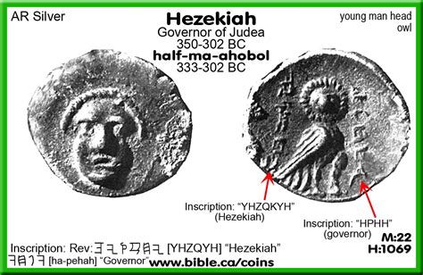 Hebrew Jewish Yehuda Bible Coins Of The Persian Empire