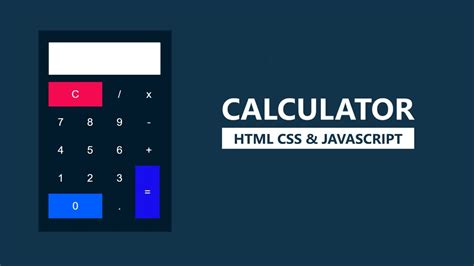 calculator  html css  javascript web coder youtube