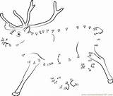Dot Reindeer Dots Connect Template Coloring Worksheet Templates Printable Deer Animal Running Connectthedots101 Kids Worksheets sketch template