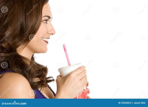 woman drinking soda stock image image  refreshing space