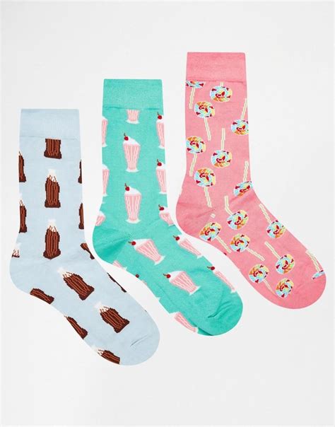 asos  pack socks  sweets design  asoscom calze da uomo