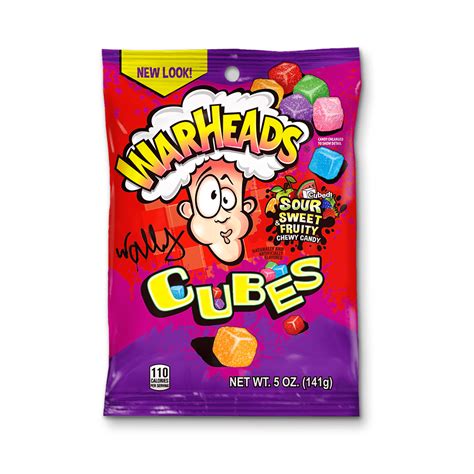 product  warheads sour chewy cubes count   oz sugar candy grab varieties flavors