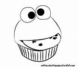 Monster Cupcakes Coloringhome sketch template