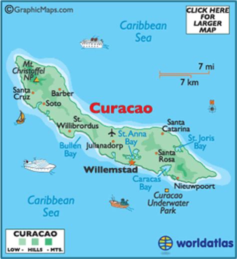 map  curacao  surrounding islands europe mountains map