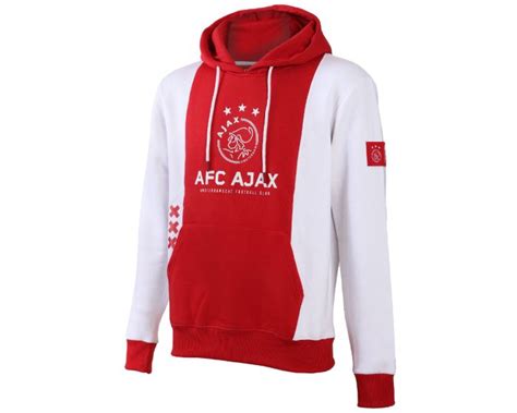 ajax hoodie thuis rood wit   volwassenen voetbalshirtskoningnl