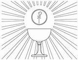 Catholic Mass Eucharist Coloring Pages Color Cross Sign Holy Downloads Liturgy Christmas Communion First sketch template