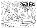 Samson Deviantart Coloringpages Vbs Gideon sketch template