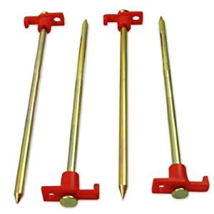 amazoncom  large  heavy duty tent canopy stakes camping pegs sports outdoors