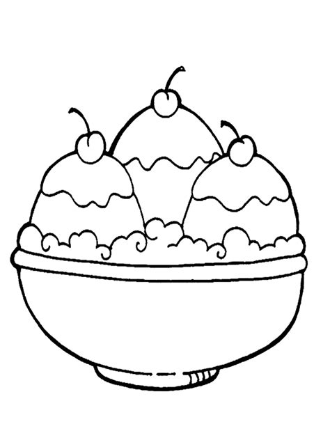 sundae ice cream coloring page foods coloring page coloring home