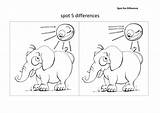 Difference Spot Coloring Pages Print Kids Color sketch template