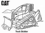 Coloring Pages Cat Caterpillar Track Skidder sketch template