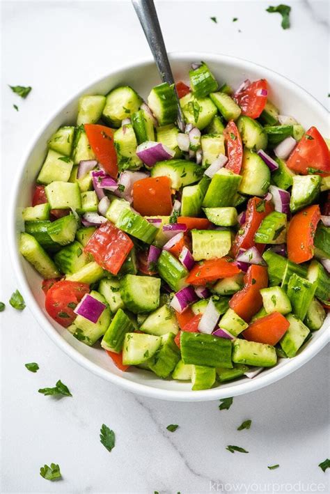 shirazi salad  fresh mint persian cucumber tomato salad